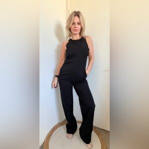 Rivet Utility Fashionista Zip-Front Jumpsuit In Black